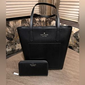 COPY - NWT. Kate Spade ♠️ Daily tote and Staci Large Continental Wallet combo s…